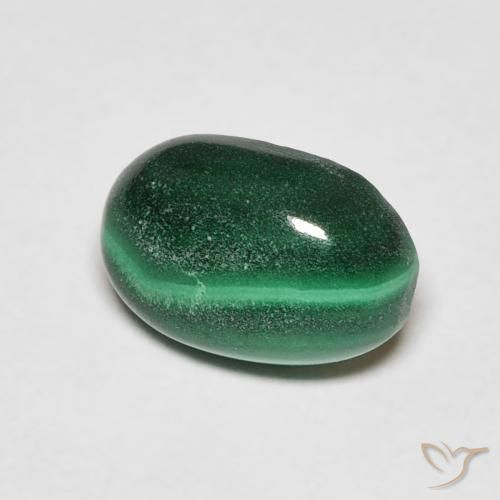 Malachite Verde scuro naturale da 2.27 ct, Ovale, Opaco