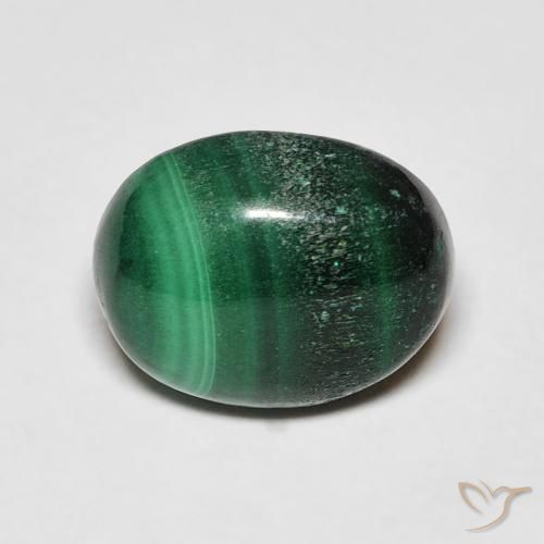 3.62ct Naturale Verde Malachite, Ovale, Opaco