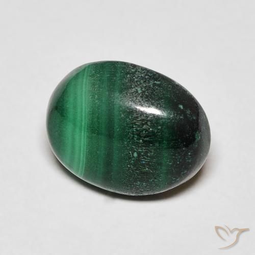 Malachite Verde naturale da 3.62 ct, Ovale, Opaco
