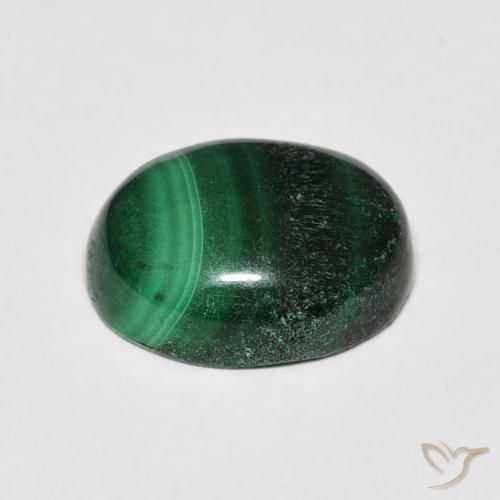 Malachite Verde naturale da 3.62 ct, Ovale, Opaco