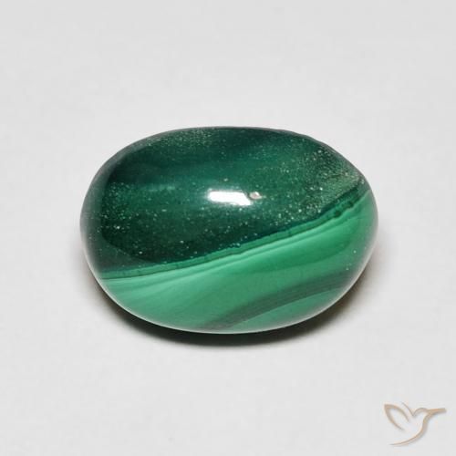 4.40ct Naturale Verde scuro Malachite, Ovale, Opaco