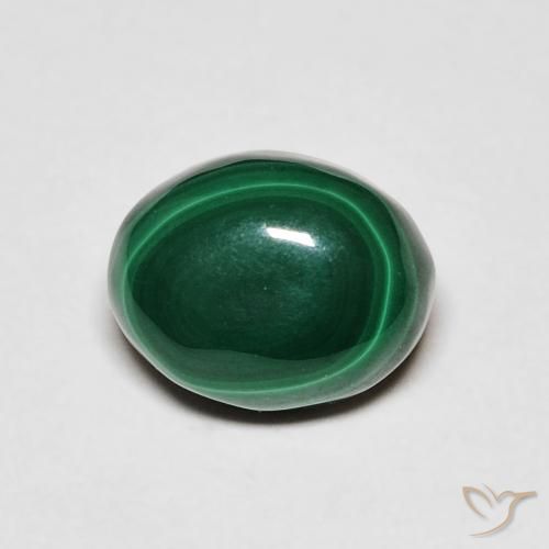 3.20ct Naturale Verde scuro Malachite, Ovale, Opaco
