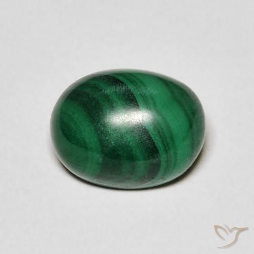 3.92ct Naturale Verde medio Malachite, Ovale, Opaco