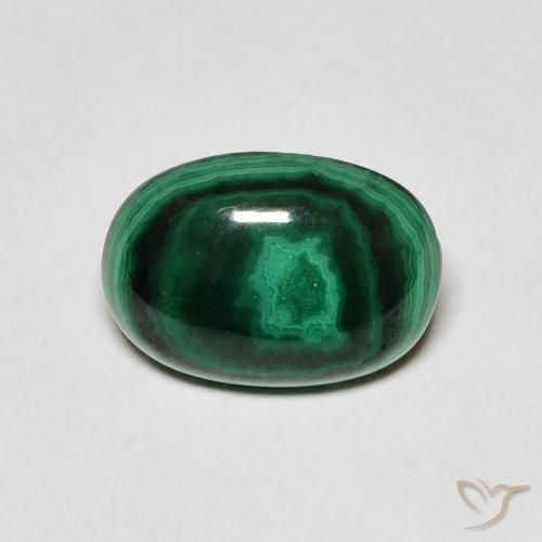 3.01ct Naturale Verde scuro Malachite, Ovale, Opaco