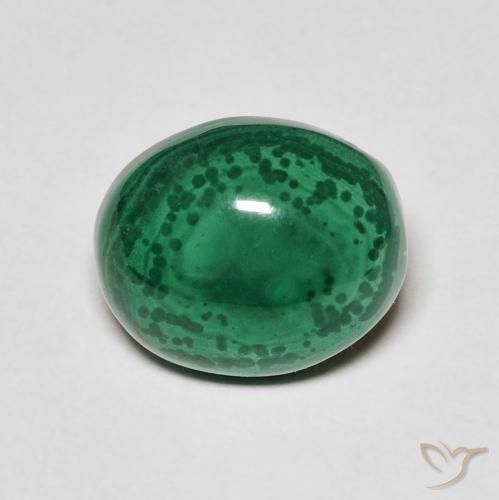 6.61ct Naturale Verde medio Malachite, Ovale, Opaco