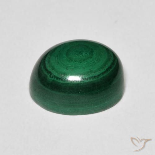 Malachite Verde naturale da 5.19 ct, Ovale, Opaco
