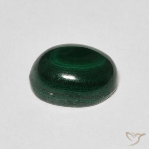 Malachite Verde scuro naturale da 3.00 ct, Ovale, Opaco