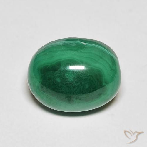 6.20ct Naturale Verde medio Malachite, Ovale, Opaco