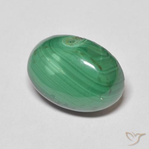 Malachite Verde naturale da 8.24 ct, Ovale, Opaco
