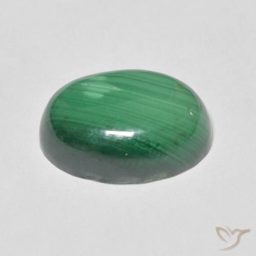 Malachite Verde naturale da 8.24 ct, Ovale, Opaco