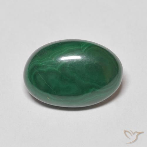 6.57ct Naturale Verde medio Malachite, Ovale, Opaco