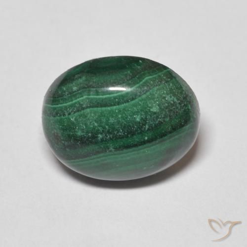 4.98ct Naturale Verde Malachite, Ovale, Opaco
