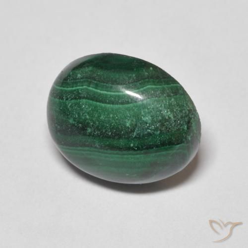 Malachite Verde naturale da 4.98 ct, Ovale, Opaco