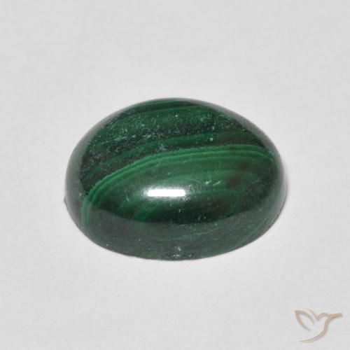 Malachite Verde naturale da 4.98 ct, Ovale, Opaco