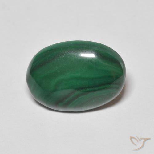 9.48ct Naturale Verde medio Malachite, Ovale, Opaco