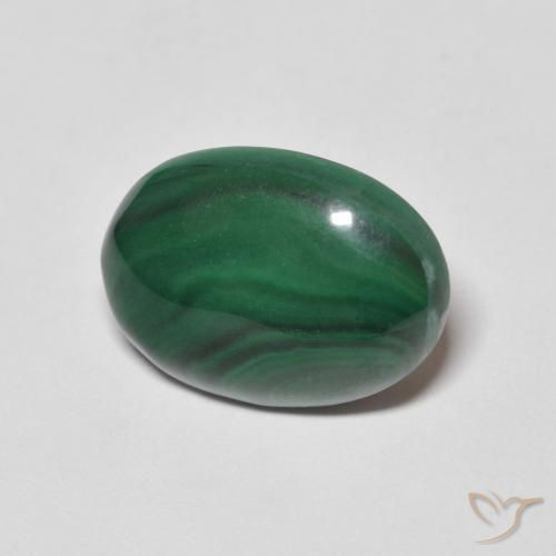 Malachite Verde medio naturale da 9.48 ct, Ovale, Opaco