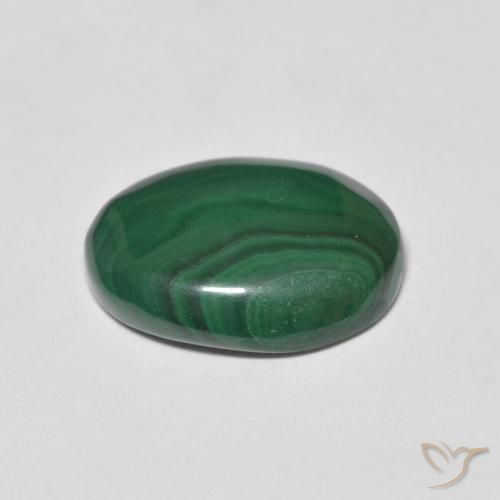 Malachite Verde medio naturale da 9.48 ct, Ovale, Opaco