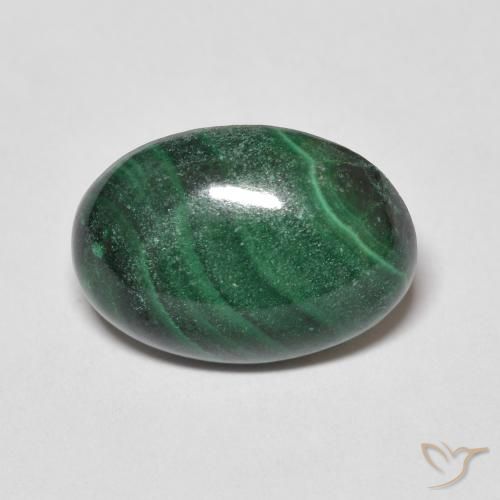 5.64ct Naturale Verde medio Malachite, Ovale, Opaco