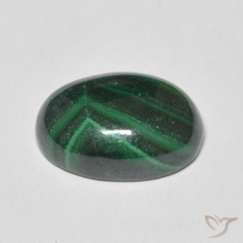 Malachite Verde Pino naturale da 8.86 ct, Ovale, Opaco