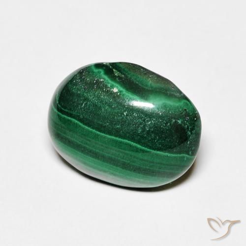 Malachite Verde medio naturale da 4.79 ct, Ovale, Opaco