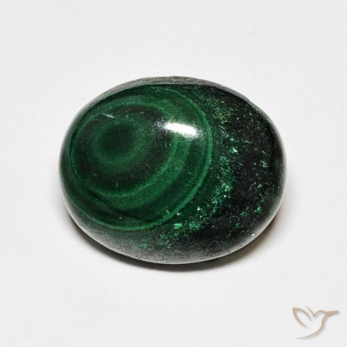 6.86ct Naturale Verde scuro Malachite, Ovale, Opaco