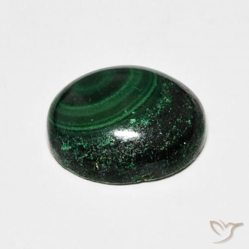 Malachite Verde scuro naturale da 6.86 ct, Ovale, Opaco