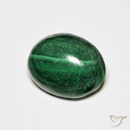 Malachite Verde naturale da 4.66 ct, Ovale, Opaco