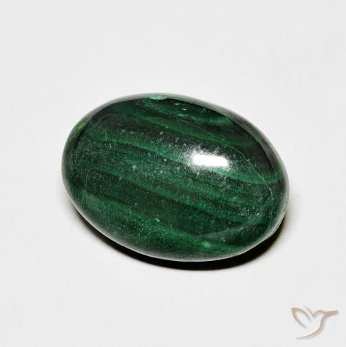 Malachite Verde naturale da 8.01 ct, Ovale, Opaco