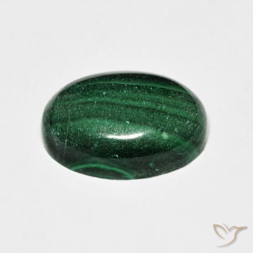 Malachite Verde naturale da 8.01 ct, Ovale, Opaco