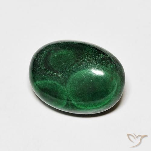 Malachite Verde naturale da 7.83 ct, Ovale, Opaco