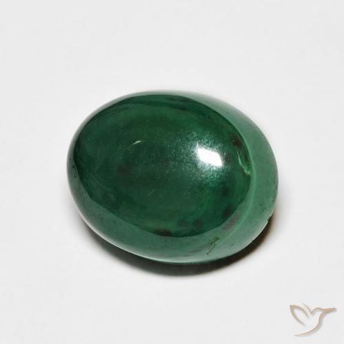 Malachite Verde medio naturale da 9.37 ct, Ovale, Opaco