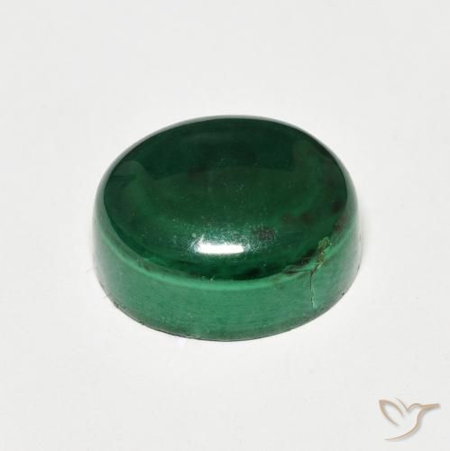 Malachite Verde medio naturale da 9.37 ct, Ovale, Opaco