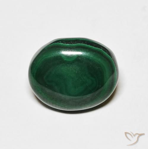 6.18ct Naturale Verde Pino Malachite, Ovale, Opaco