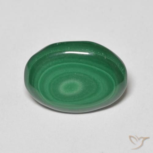 4.84ct Naturale Verde medio Malachite, Ovale, Opaco
