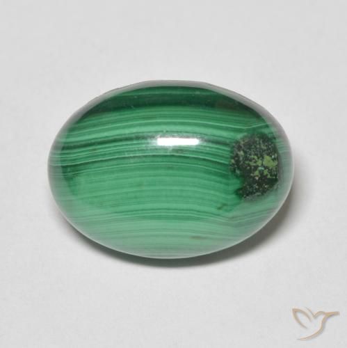 8.77ct Naturale Verde Malachite, Ovale, Opaco