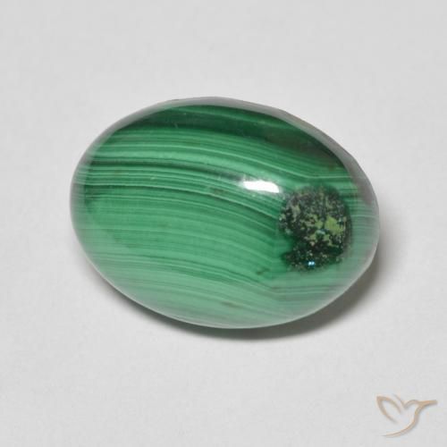 Malachite Verde naturale da 8.77 ct, Ovale, Opaco