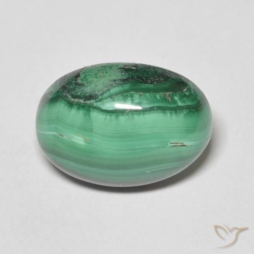 7.31ct Naturale Verde medio Malachite, Ovale, Opaco