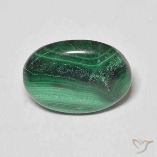 6.03ct Naturale Verde Malachite, Ovale, Opaco