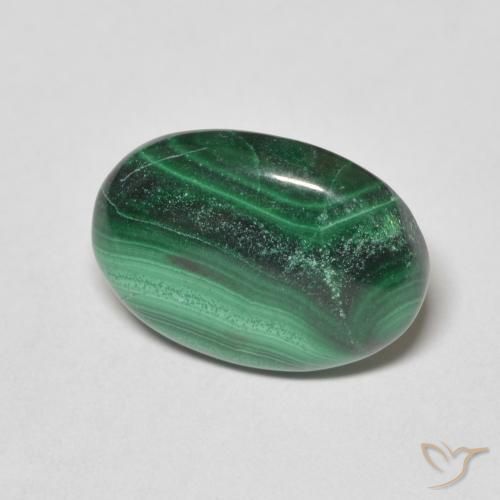 Malachite Verde naturale da 6.03 ct, Ovale, Opaco