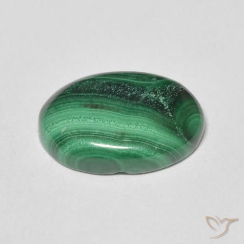 Malachite Verde naturale da 6.03 ct, Ovale, Opaco