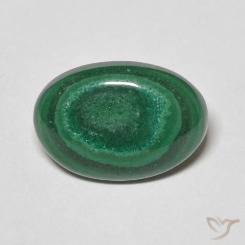 6.22ct Naturale Verde medio Malachite, Ovale, Opaco