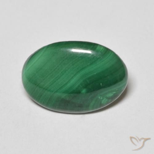 3.67ct Naturale Verde Malachite, Ovale, Opaco