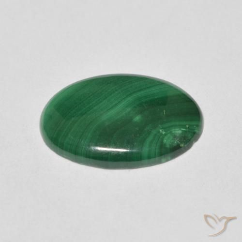 Malachite Verde naturale da 3.67 ct, Ovale, Opaco