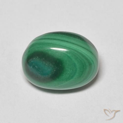 4.75ct Naturale Verde Malachite, Ovale, Opaco