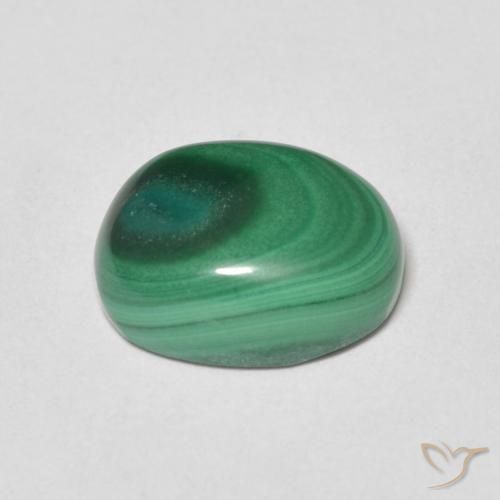 Malachite Verde naturale da 4.75 ct, Ovale, Opaco
