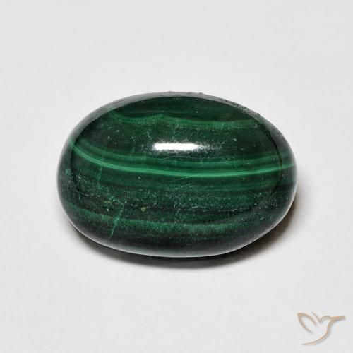 8.77ct Naturale Verde Malachite, Ovale, Opaco