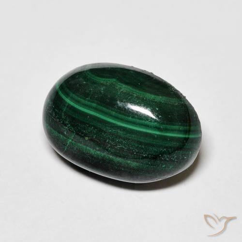 Malachite Verde naturale da 8.77 ct, Ovale, Opaco
