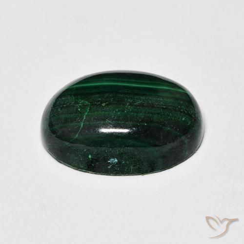 Malachite Verde naturale da 8.77 ct, Ovale, Opaco