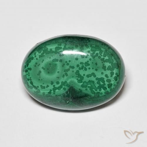 21.52ct Naturale Verde Malachite, Ovale, Opaco
