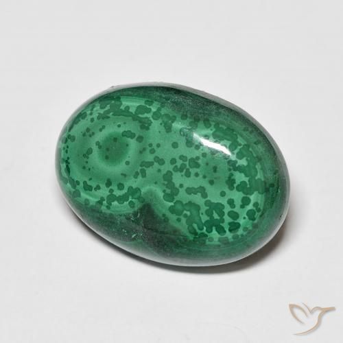 Malachite Verde naturale da 21.52 ct, Ovale, Opaco